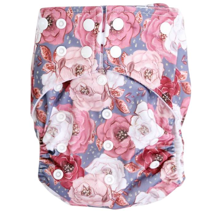 Boho Floral OSFM Nappy - Boho Babes Cloth Nappies