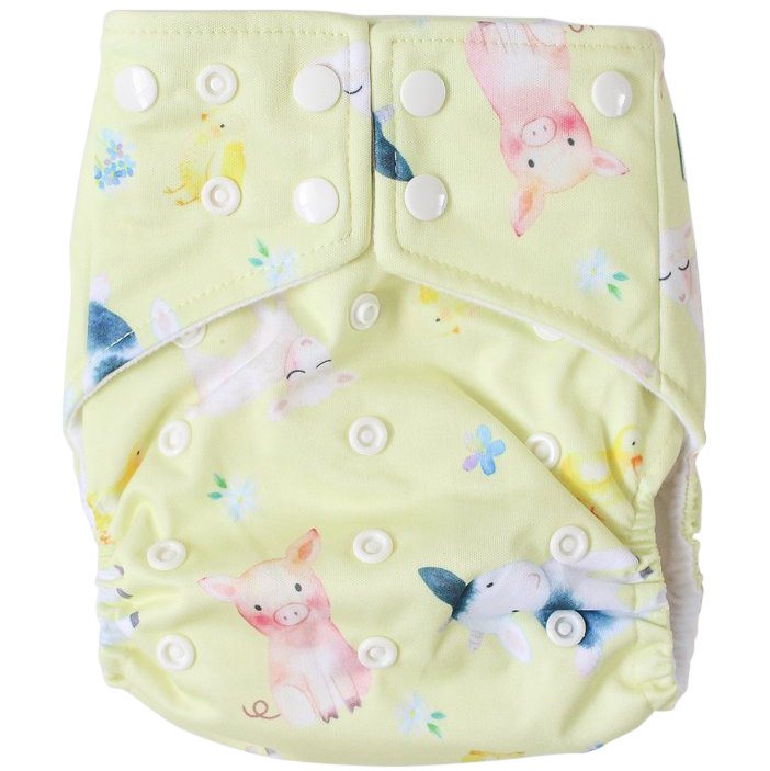 Farmyard Friends OSFM Nappy - Boho Babes Cloth Nappies