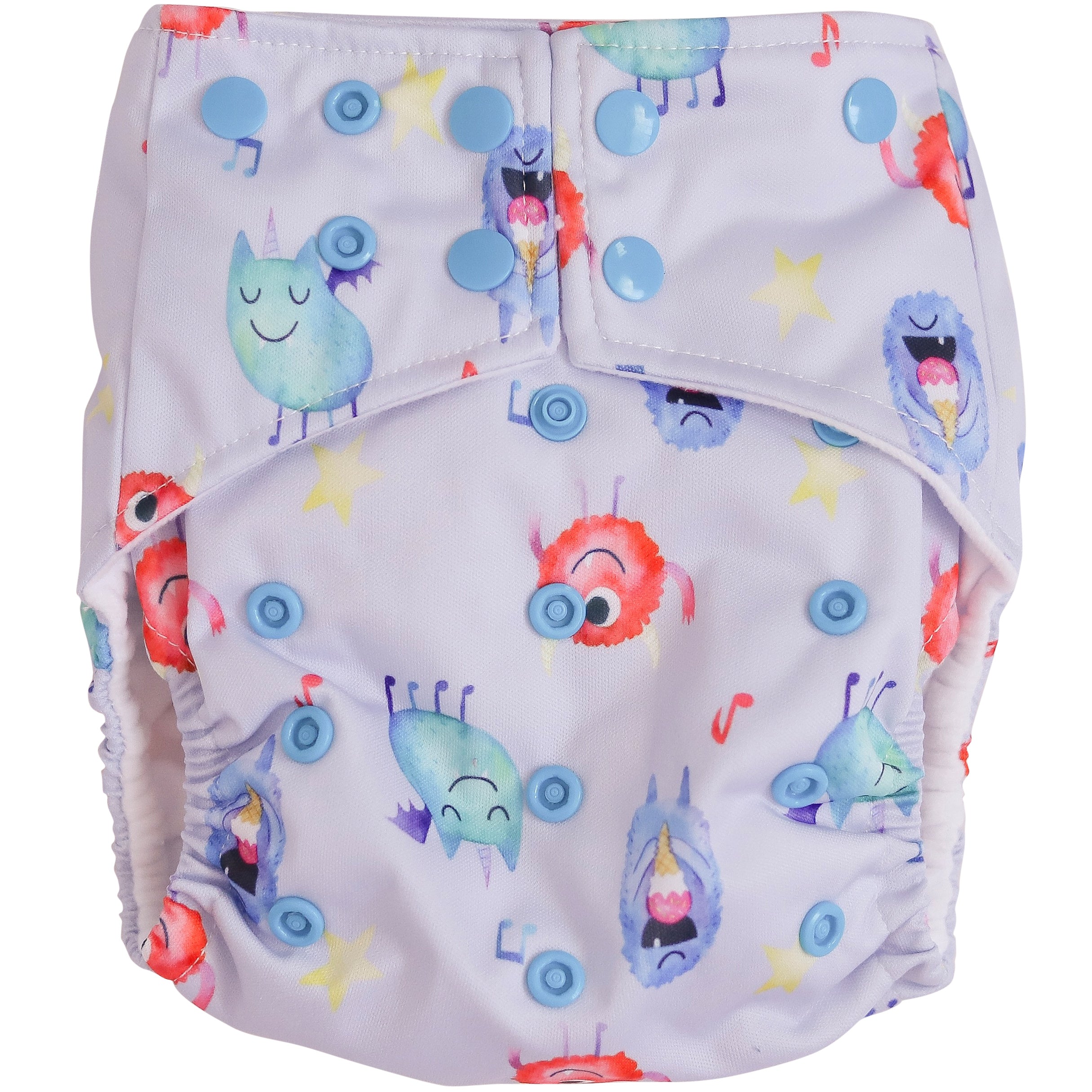Monsters OSFM Nappy - Boho Babes Cloth Nappies