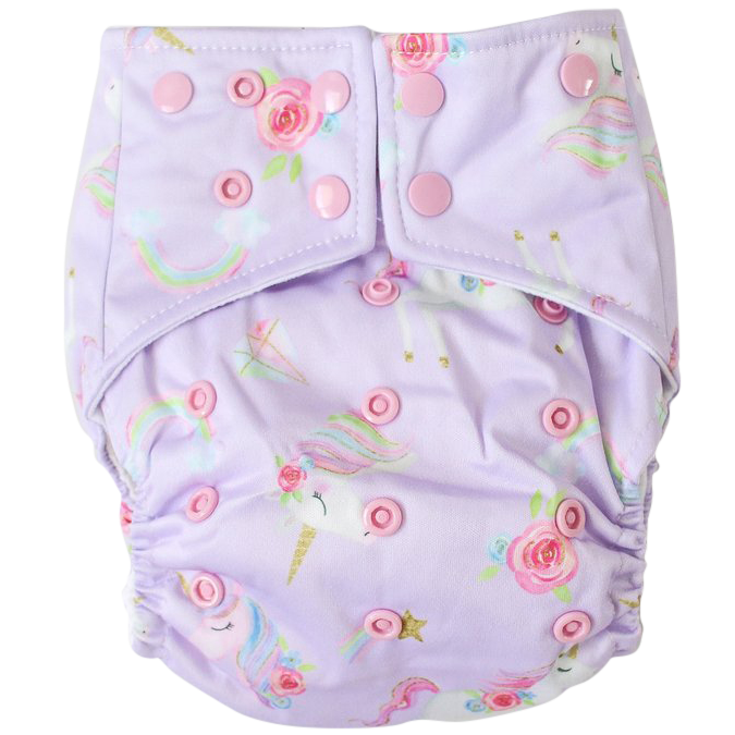 Unicorn Magic OSFM nappy - Boho Babes Cloth Nappies